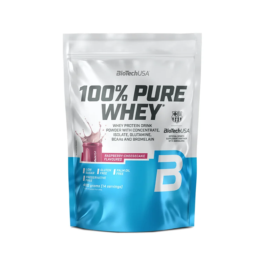BioTech USA 100% Pure Whey 400 g malinový cheesecake