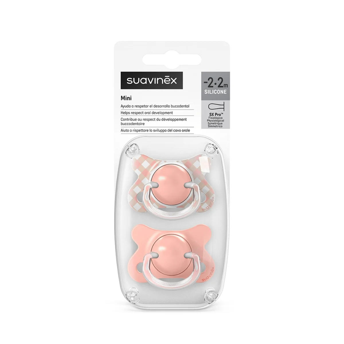 Suavinex Dudlík SX PRO fyziologický WILD & FREE 2m+ 2 ks růžový