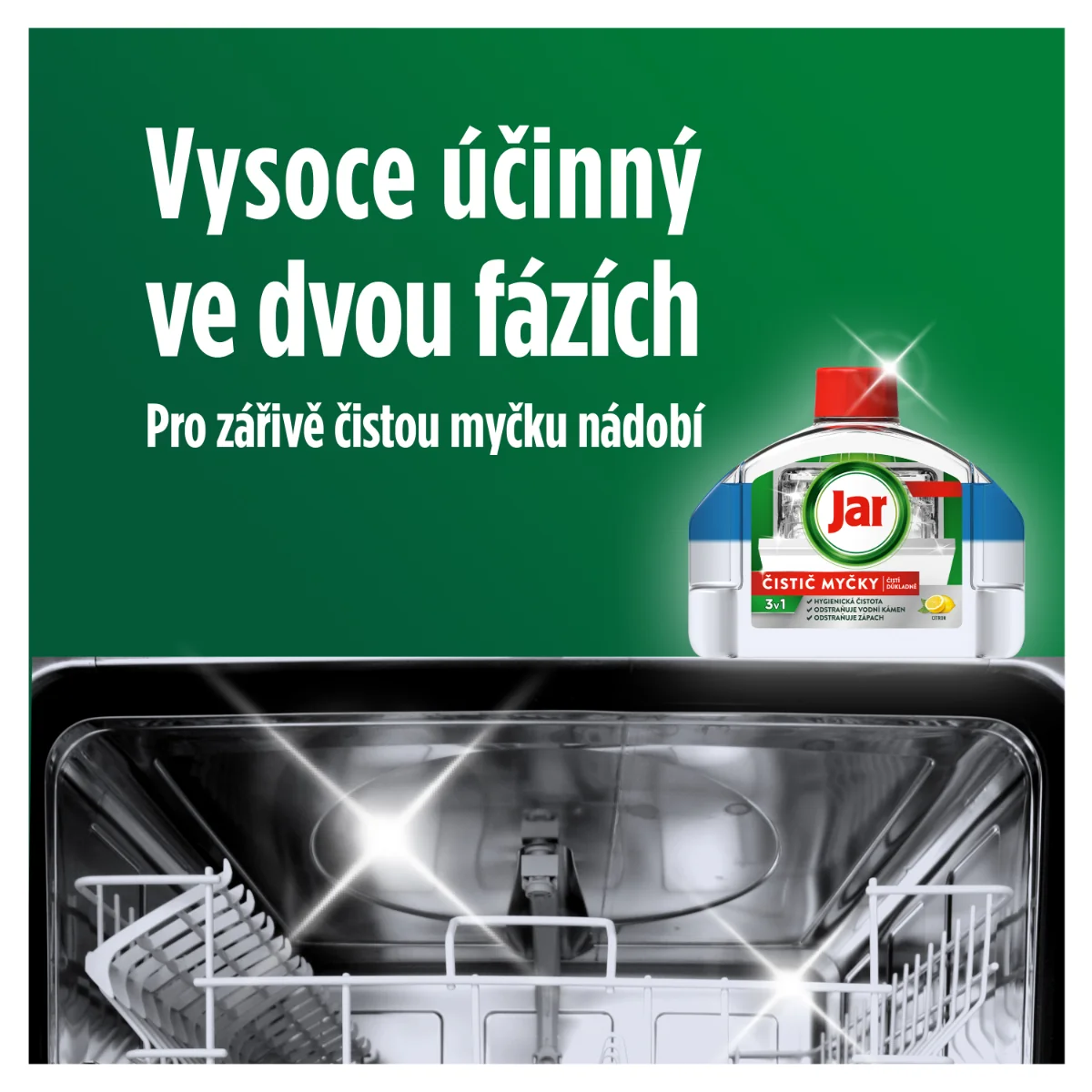 Jar Čisticí tablety do myčky 3v1 2 ks