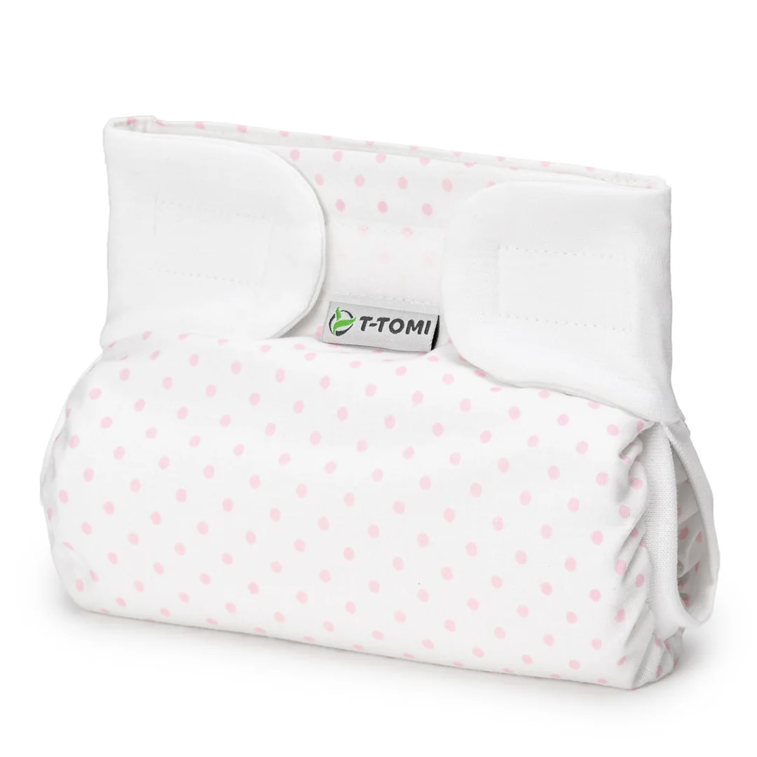 T-tomi Ortopedické abdukční kalhotky PLUS - suchý zip Pink dots (5-9kg)