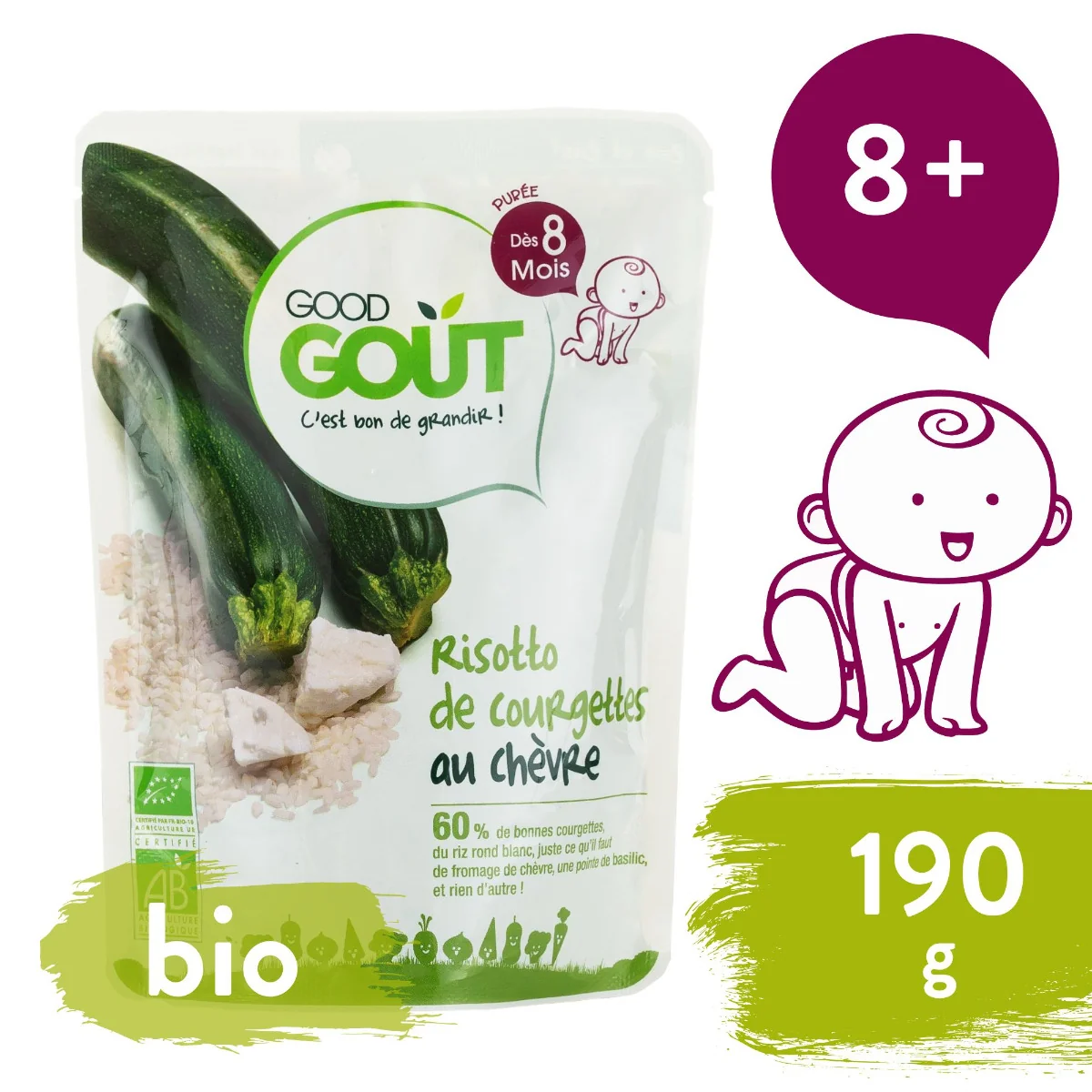 Good Gout BIO Cuketové rizoto s kozím sýrem 8m+ 190 g