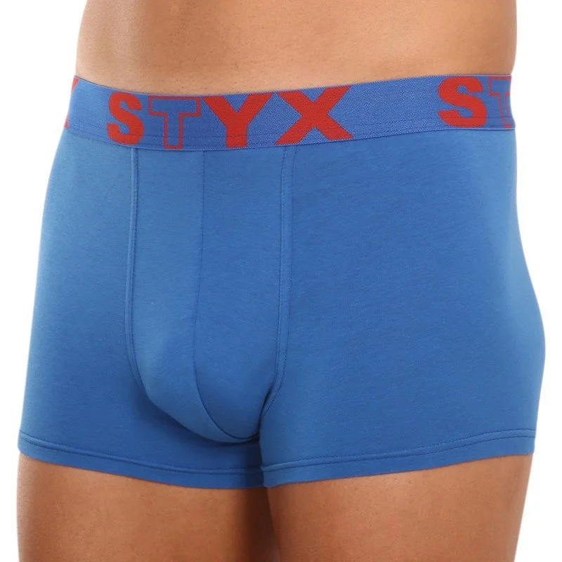 Styx 3PACK pánské boxerky sportovní guma modré (3G96789) M