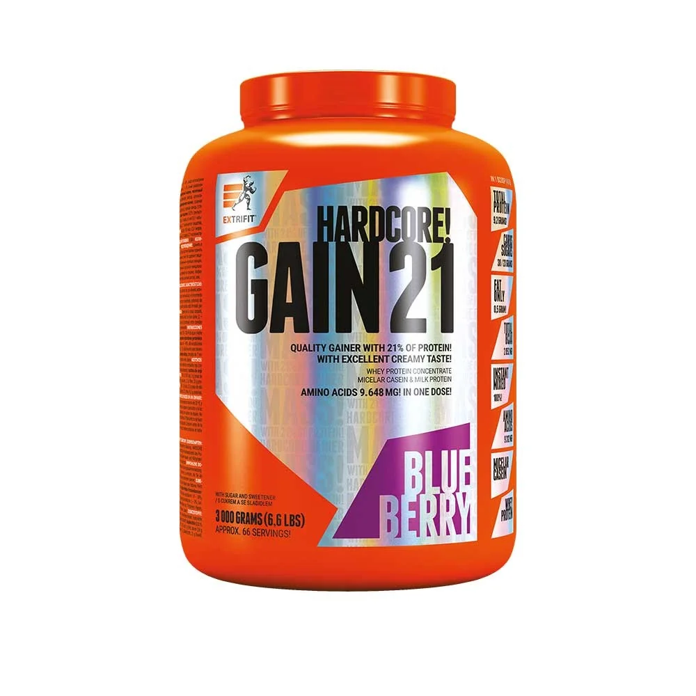Extrifit Hardcore Gain 21 3kg - borůvka