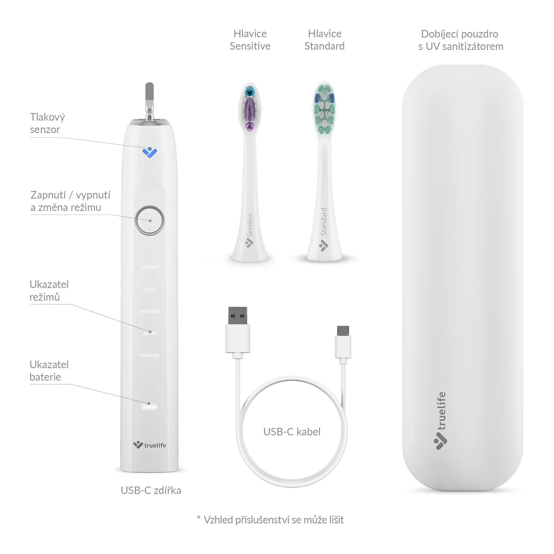 Truelife SonicBrush Clean70 UV sonické kartáčky 2 ks černý+bílý