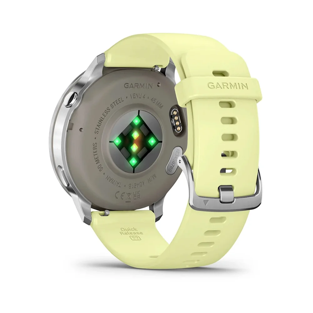 Garmin Venu 4 45 mm chytré hodinky Silver/Citron Silicon