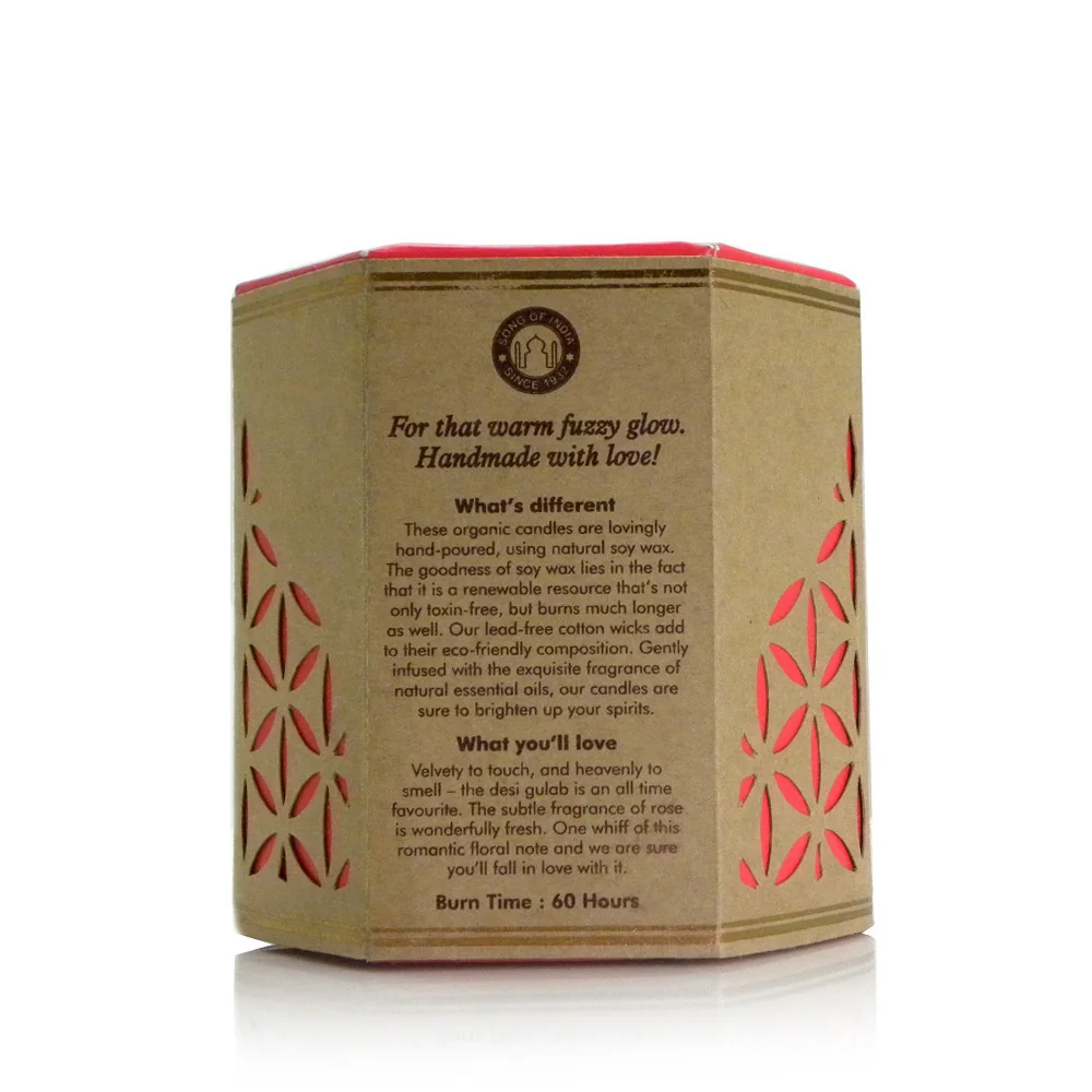 Song of India Vonná svíčka Organic Goodness - Desi Gulab Rose