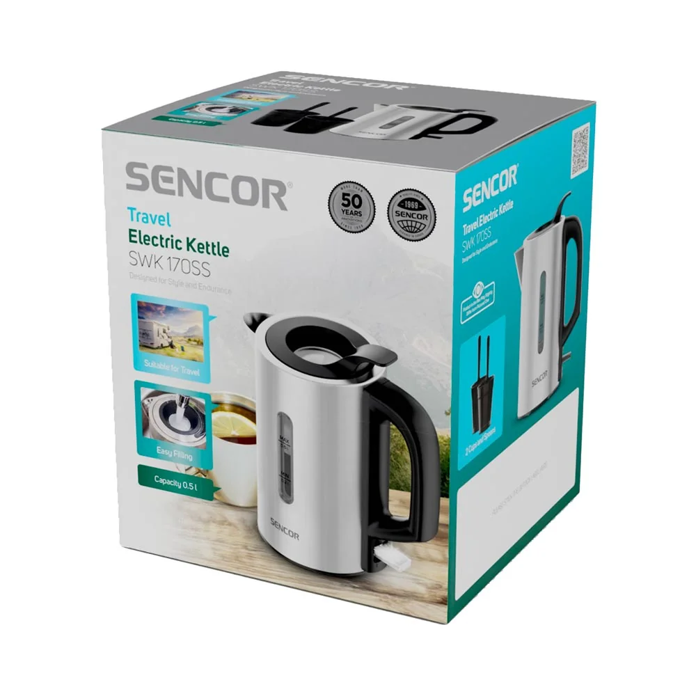 SENCOR SWK 170SS cestovní rychlovarná konvice