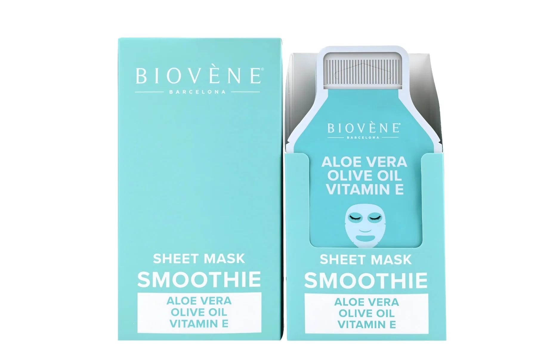 BIOVÉNE Aloe Vera + Vitamin E Dewy-Fresh plátýnková maska 25 ml