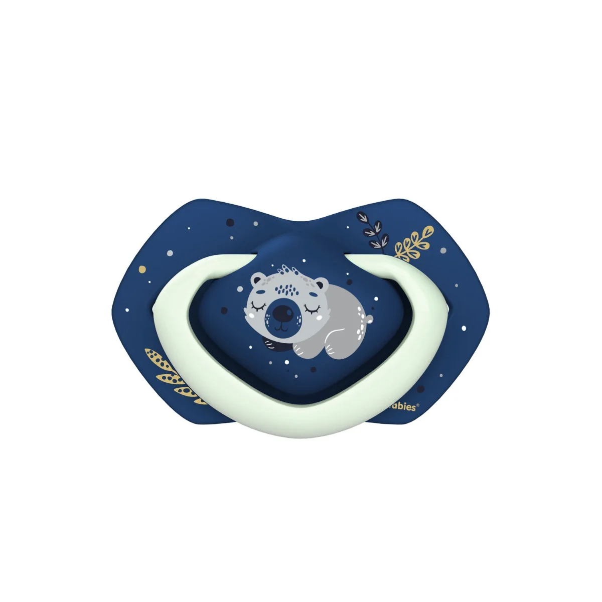 Canpol babies Set symetrických silikonových dudlíků 18m+ SLEEPY KOALA 2 ks modrý