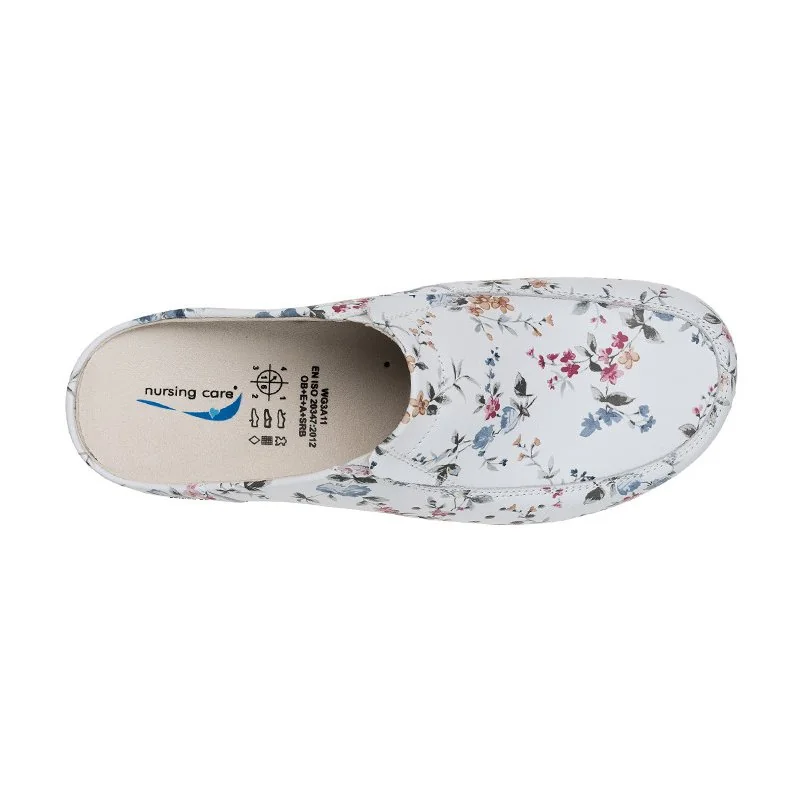 Nursing Care BERLIM pracovní pratelná obuv s certifikací dámská květy WG4AF1, 38