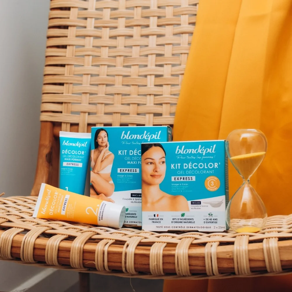Blondépil Decolor’ Gel Express set pro bělení chloupků na obličeji 4 ks