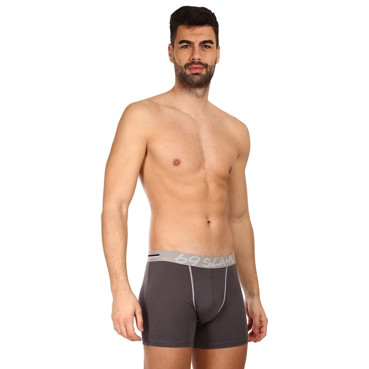 69SLAM Pánské boxerky fit bamboo plain (MBVPLN-DG) M