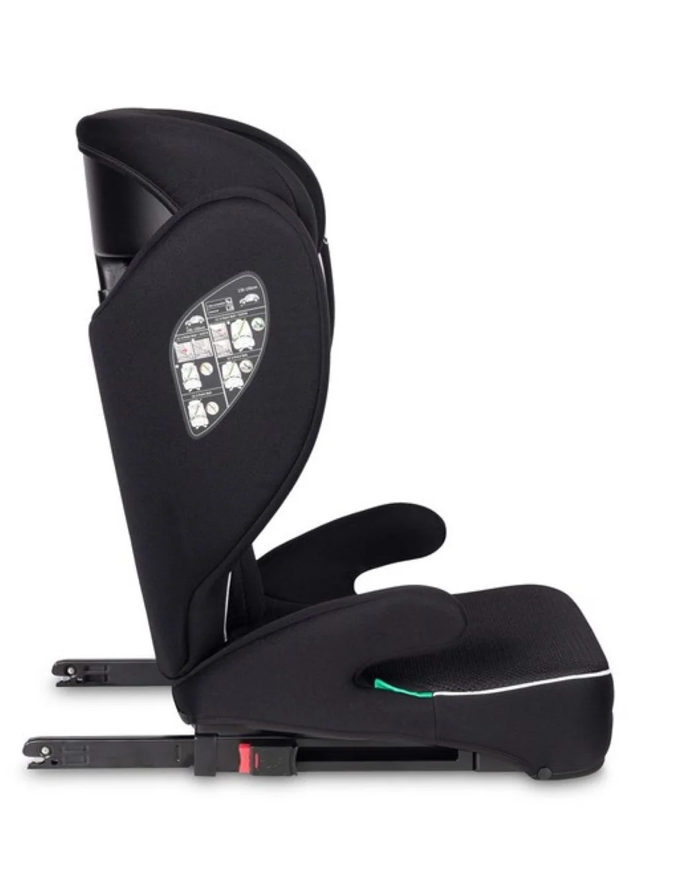 Caretero Dětská autosedačka Breezy 2v1 s isofixem, 100-150cm, černá
