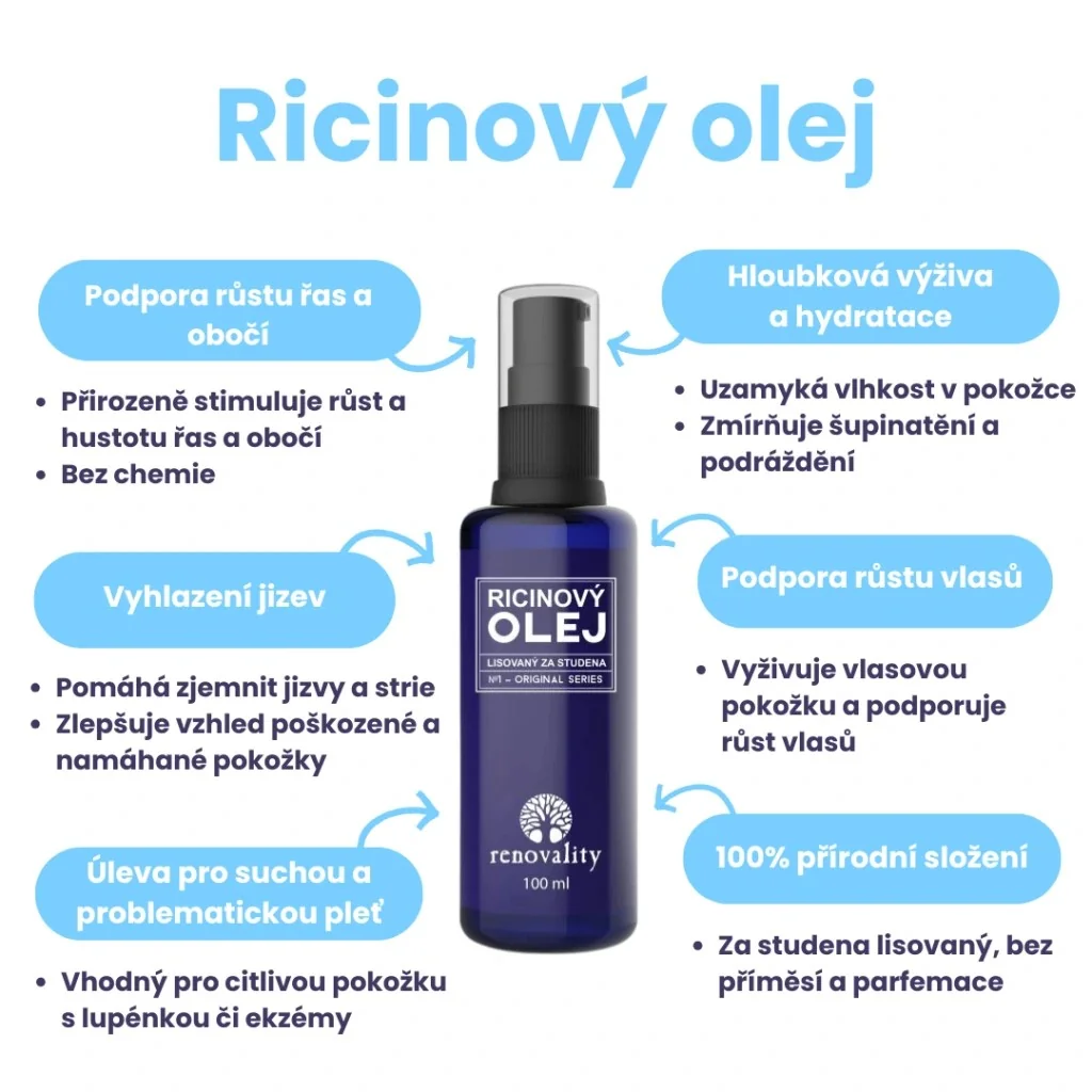 Renovality Ricinový olej lisovaný za studena 100 ml