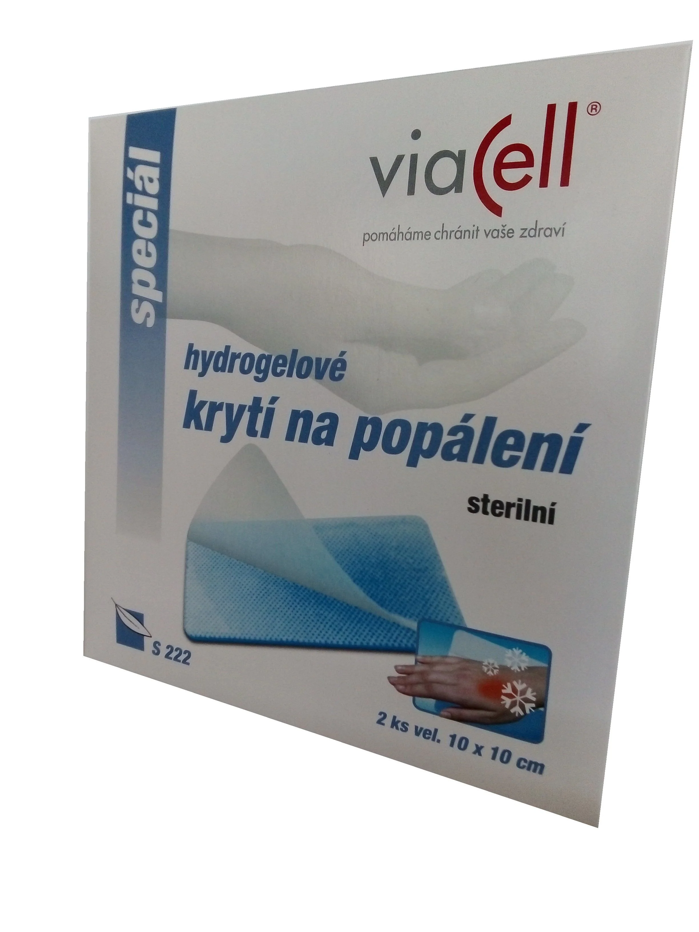 Viacell S222 Hydrogelové krytí na popáleniny 10x10 cm 2 ks