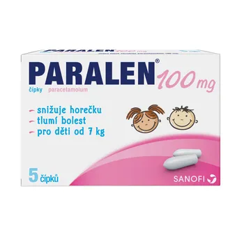 Paralen 100 mg 5 čípků