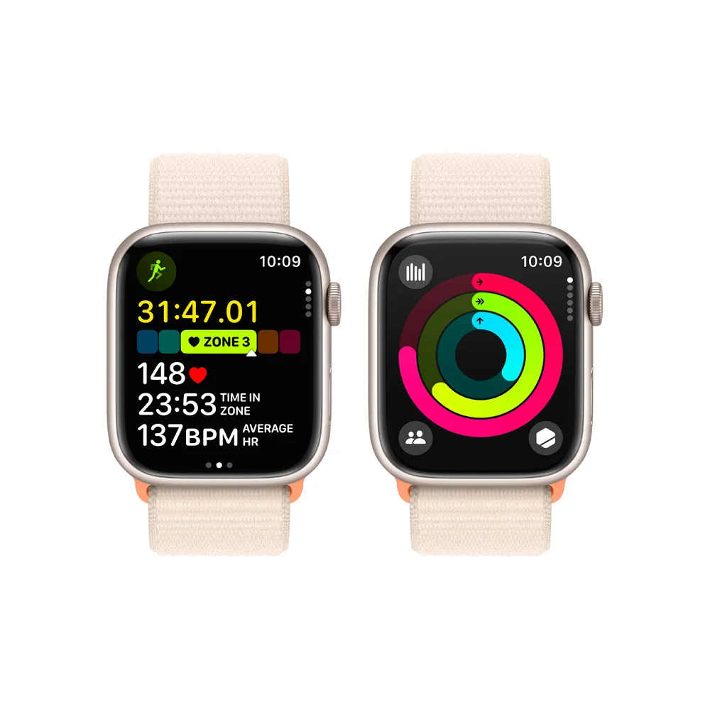 Apple Watch S9 45 mm sport loop smart hodinky Starlight