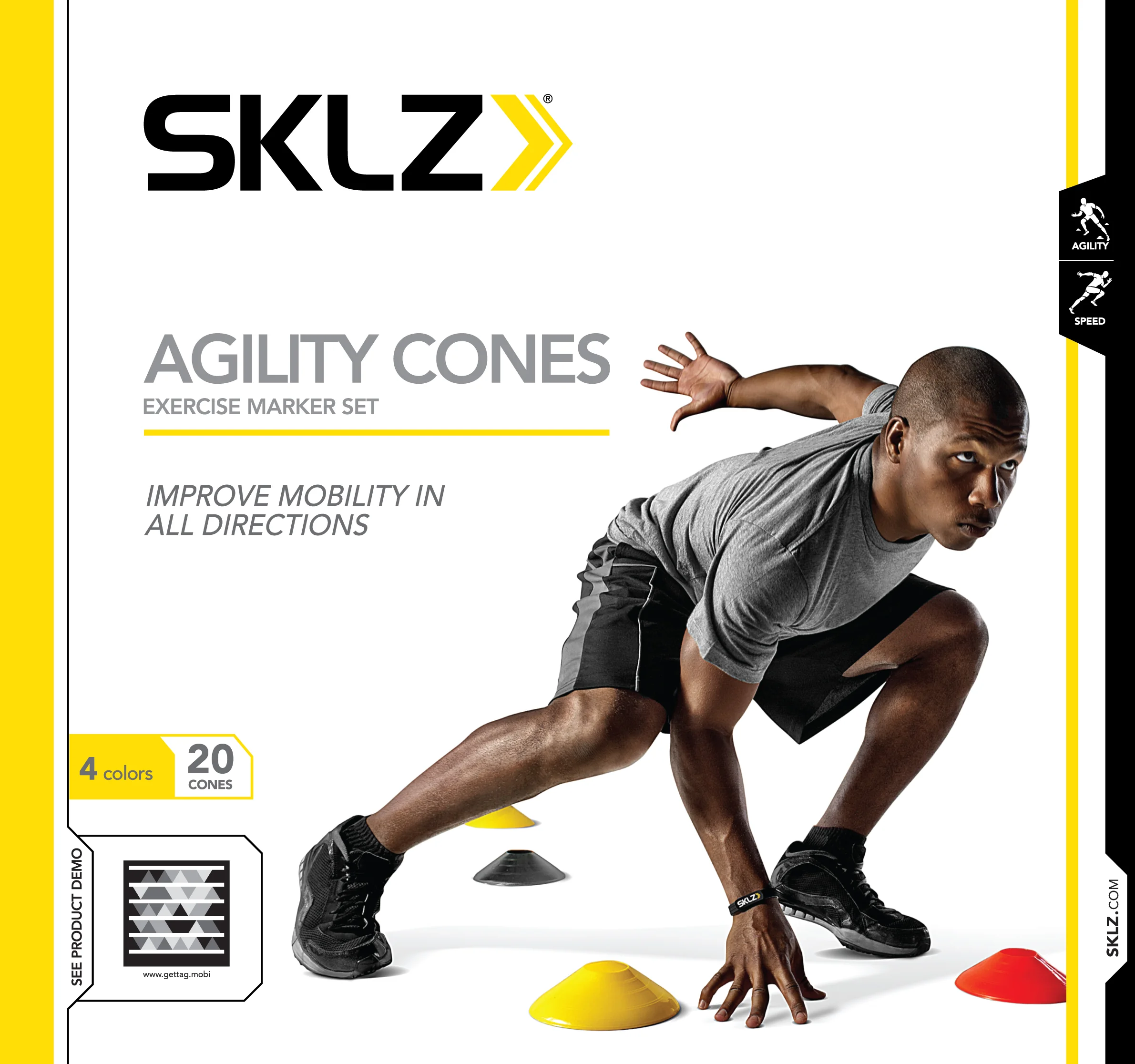 SKLZ Agility Cones, tréninkové kužely set 20