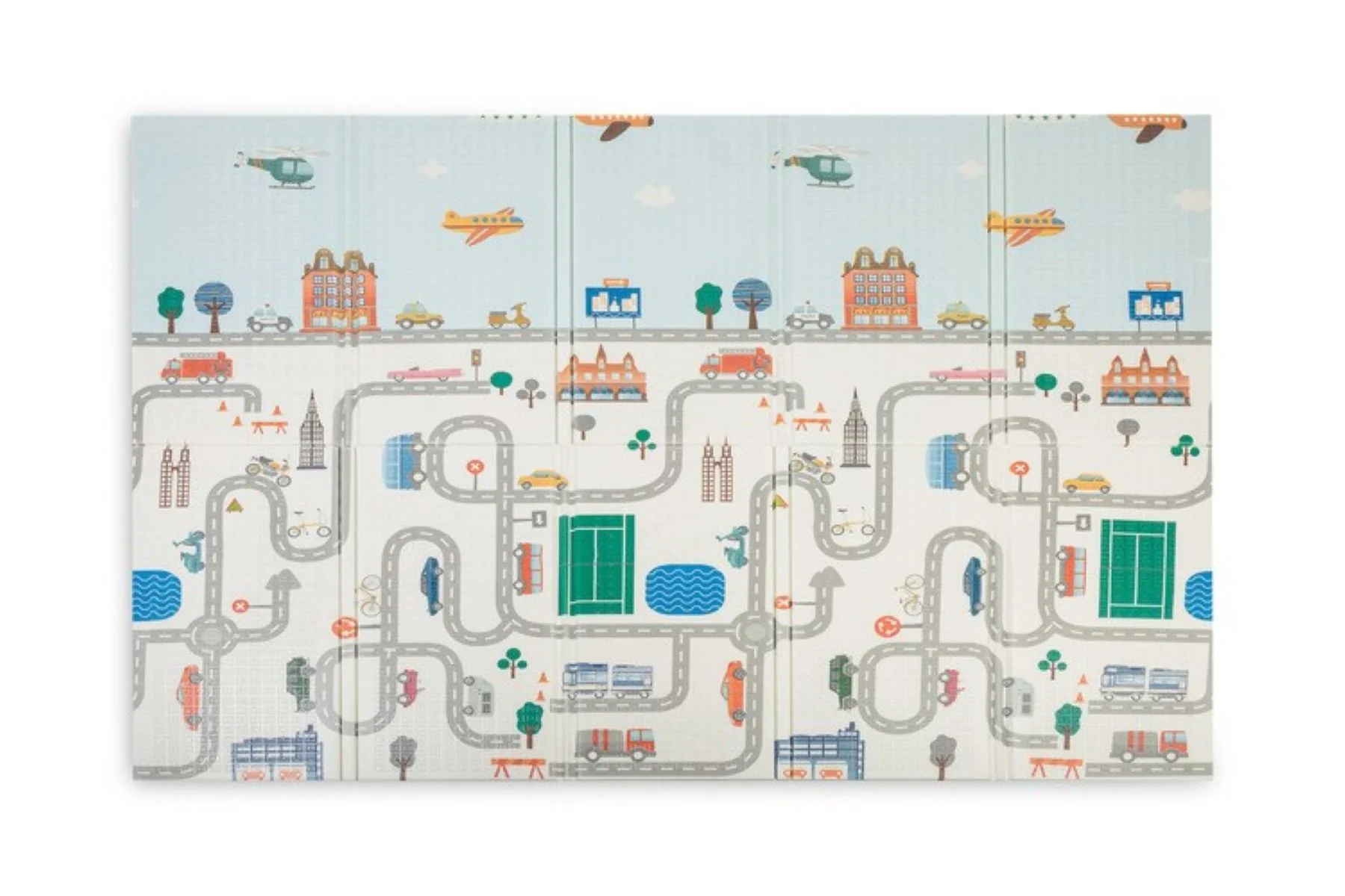 Toyz Fomee Street Multifunkční pěnová podložka 200×180 cm – oboustranná