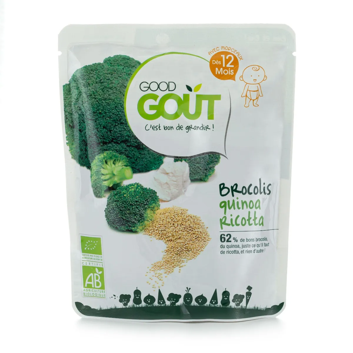 Good Gout BIO Quinoa s brokolicí a ricottou 12m+ 220 g