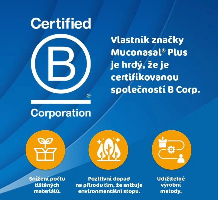 Certified Corporation. Vlastník značky Mucosolvan je hrdý, že je certifikovanou společností B Corp. 