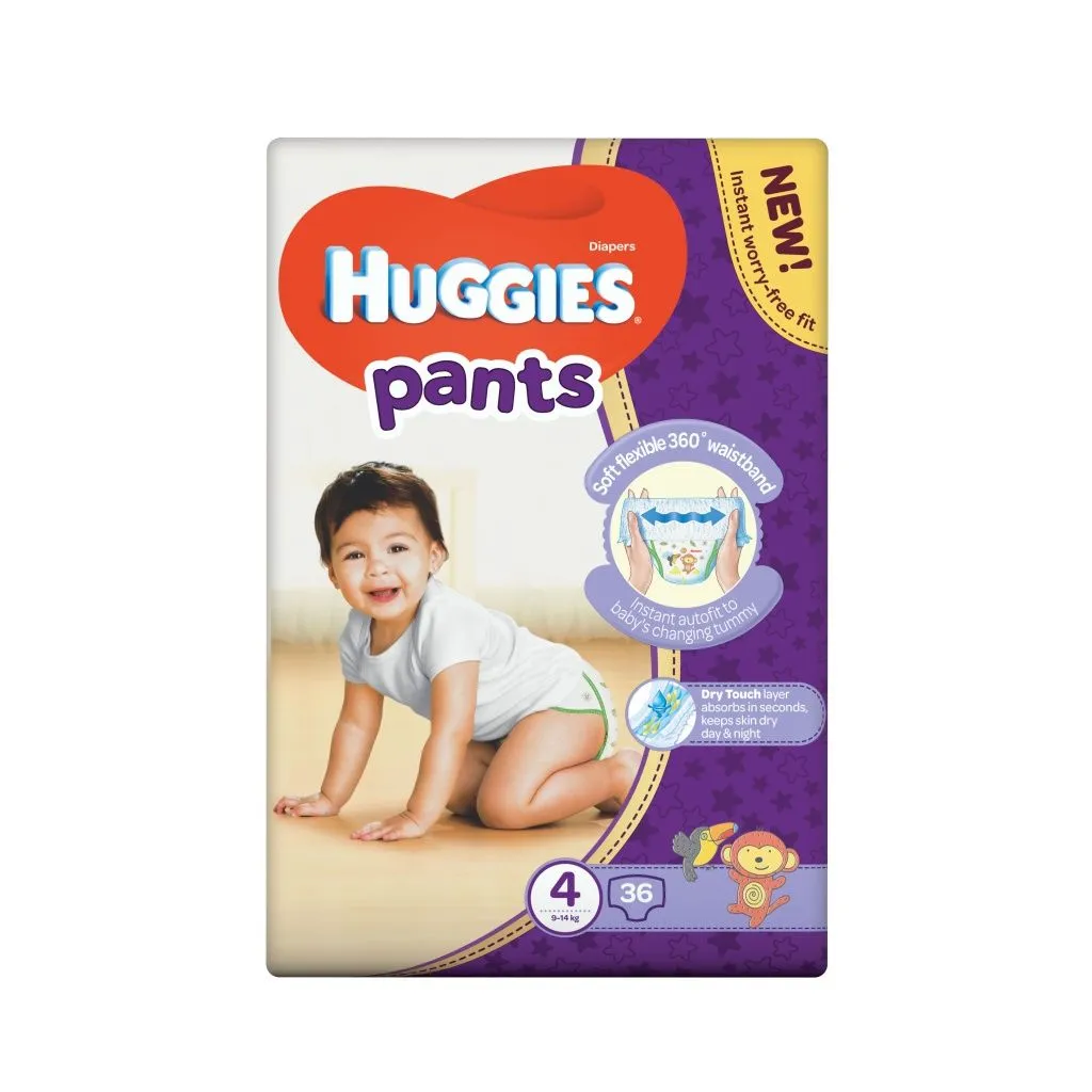 Huggies Pants Jumbo vel.4 9-14 kg plenkové kalhotky 36 ks