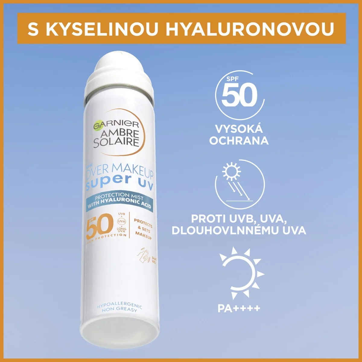 Garnier Ambre Solaire Super UV SPF50 pleťová ochranná mlha 75 ml