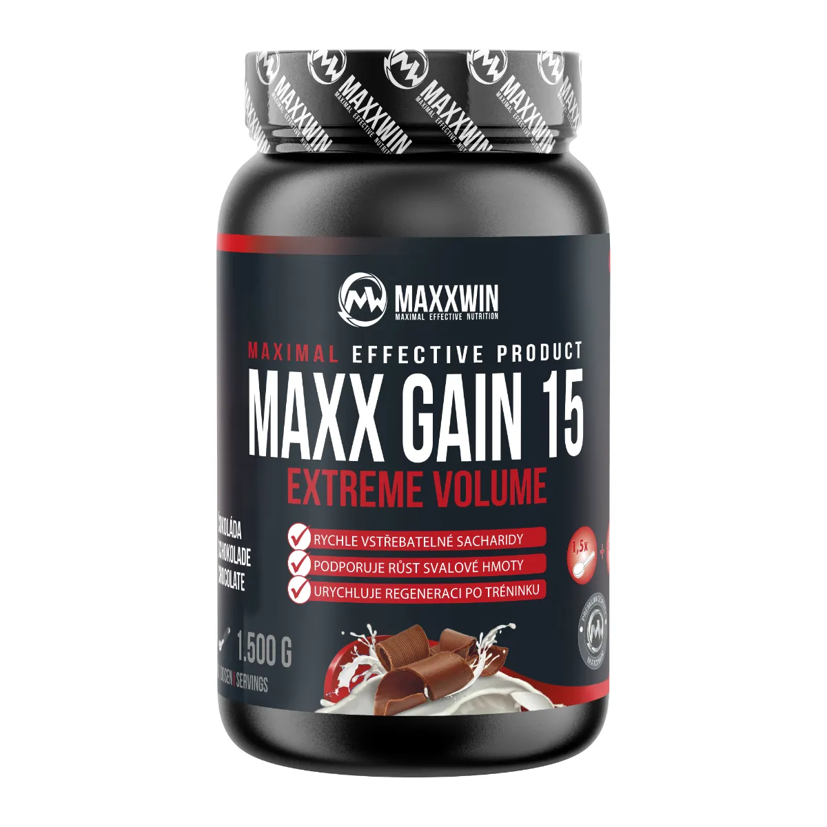MAXXWIN MAXX GAIN 15 tmavá čokoláda 1500 g