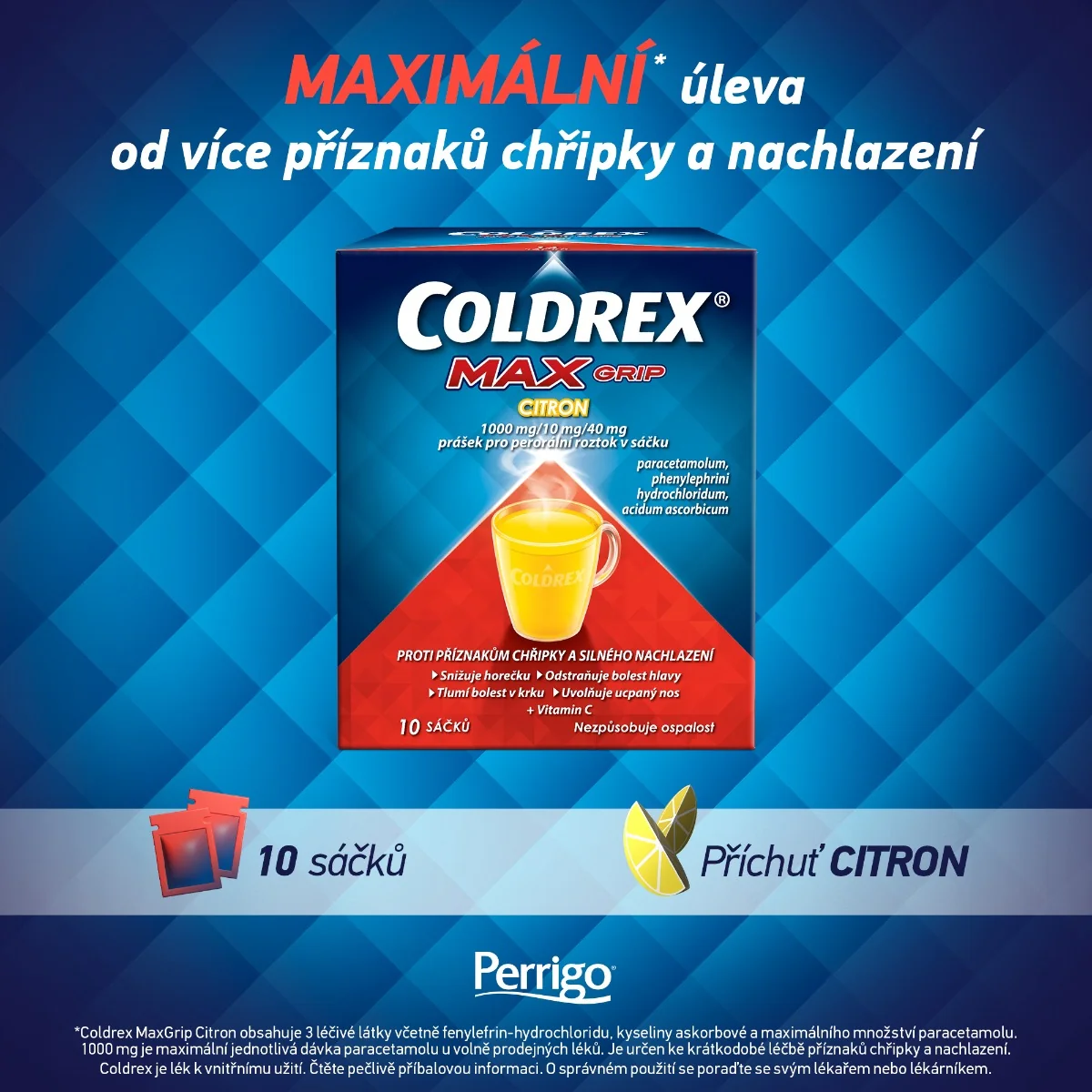 Coldrex MaxGrip Citron 10 sáčků