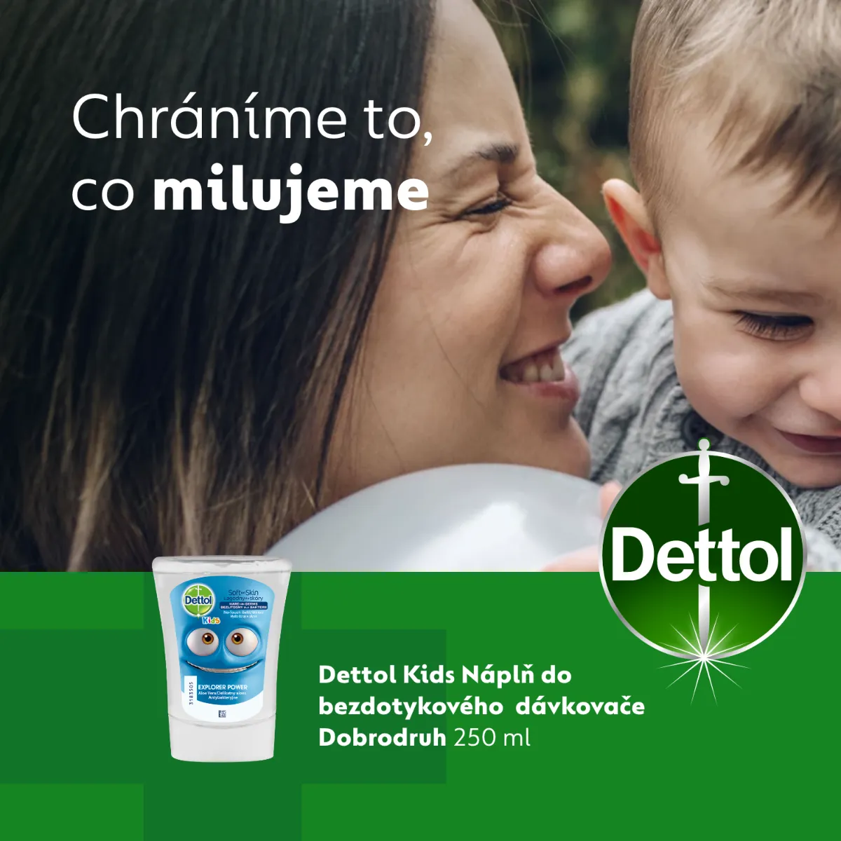 Dettol Kids Náplň do bezdotykového dávkovače Dobrodruh 250 ml