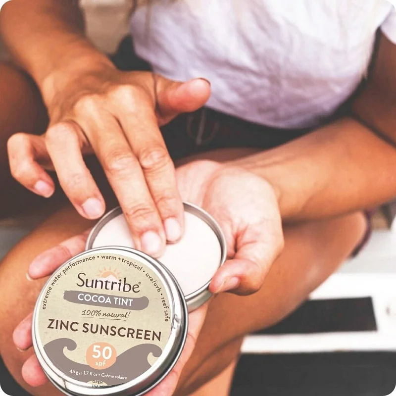 Suntribe Přírodní zinkový opalovací krém SPF 50 Tělová 45 g