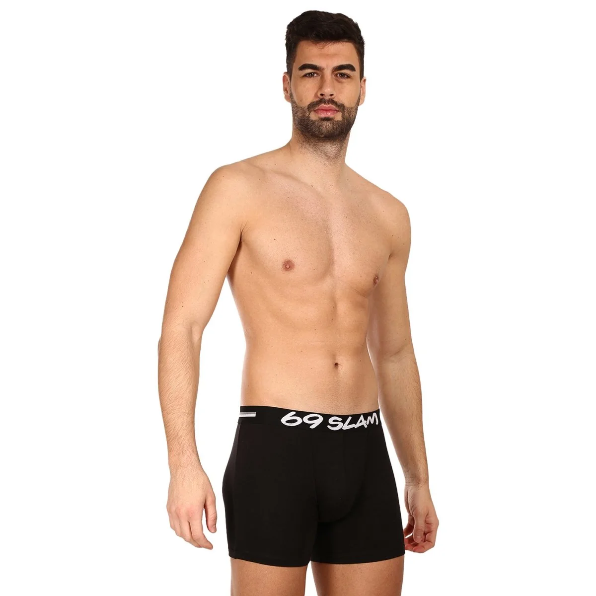 69SLAM Pánské boxerky fit bamboo plain (MBVPLN-BK) L