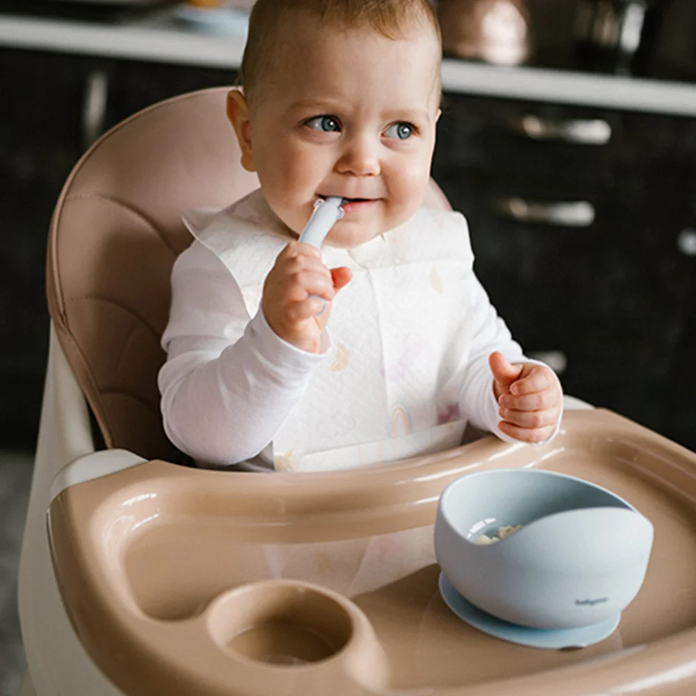 Babyono Lžička silikonová 6m+ 1 ks Blue
