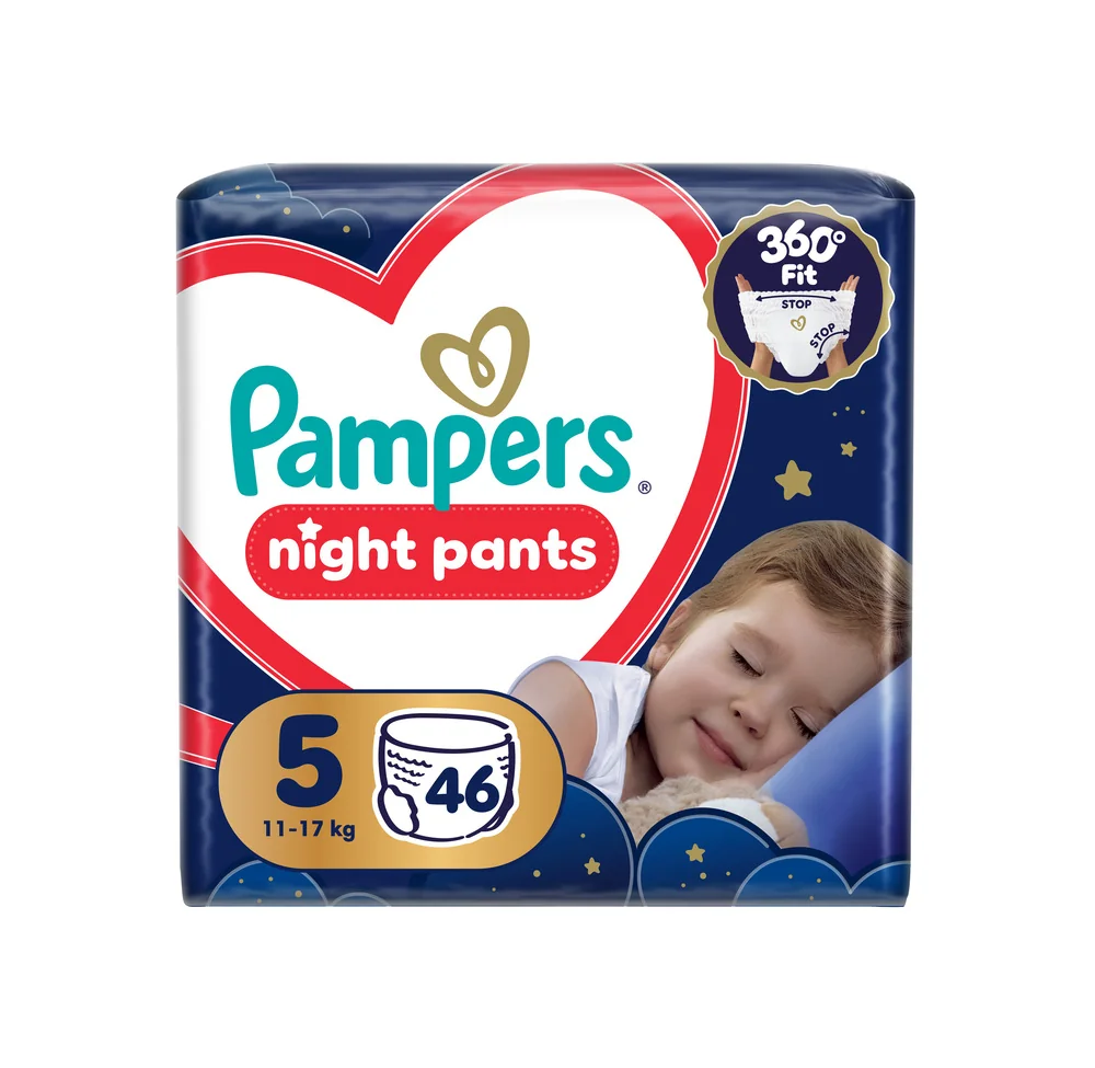 Pampers Night Pants vel. 5 11–17 kg dětské plenkové kalhotky 46 ks