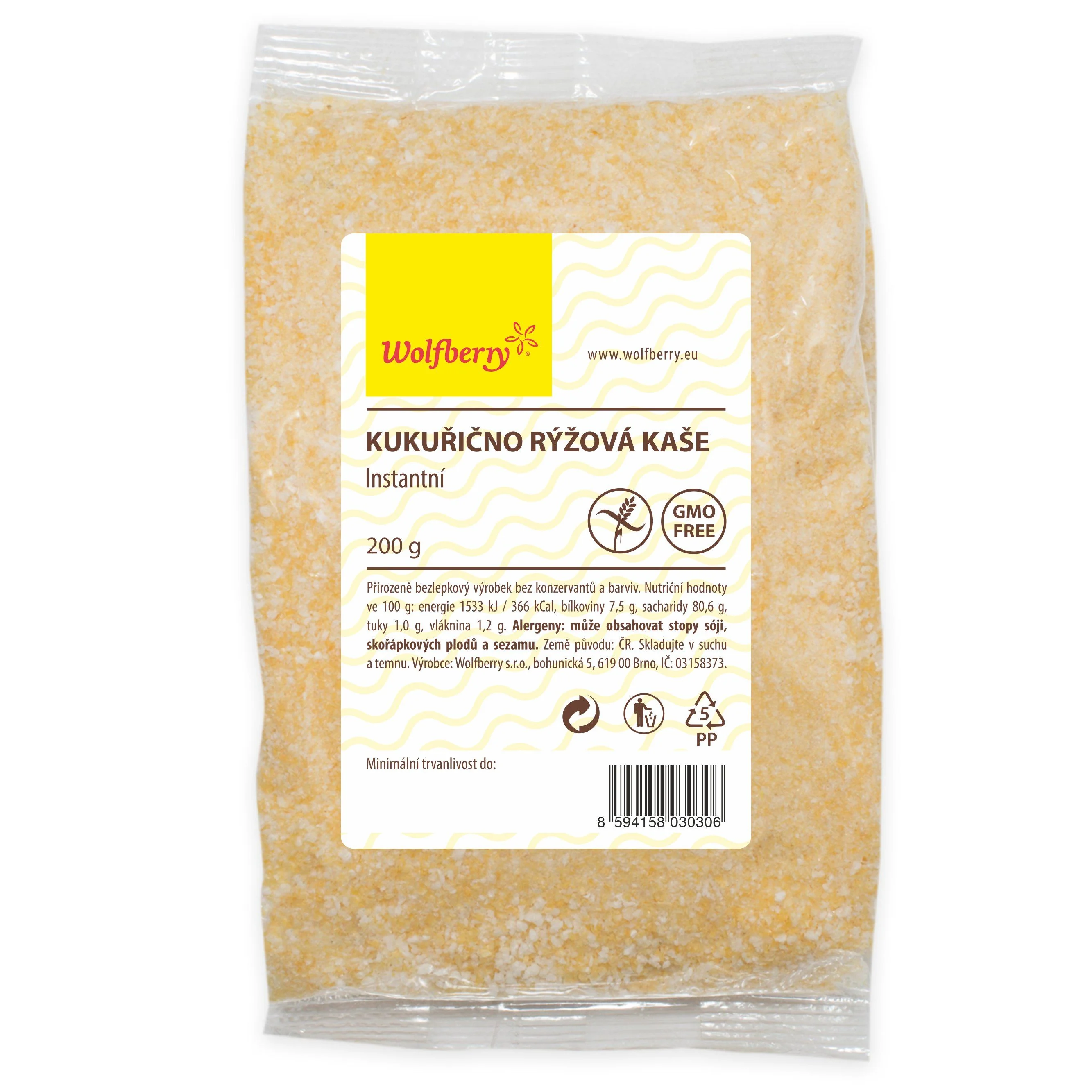Wolfberry Kukuřično rýžová kaše 200 g