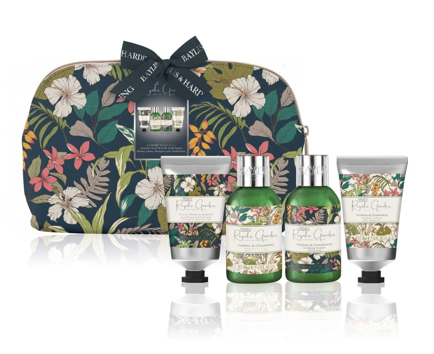 Baylis & Harding Dárková sada péče o tělo v kosmetické tašce Verbena & Chamomile 4 ks