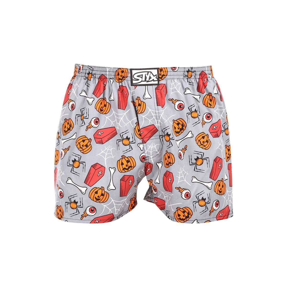 Styx Pánské trenky art klasická guma Halloween rakve (A1752) XXL