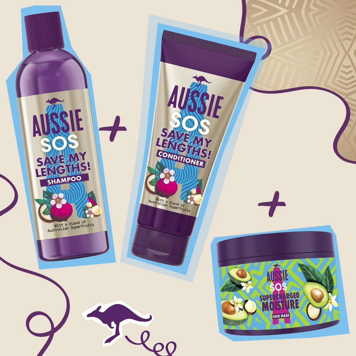 Aussie SOS Supercharged Moisture maska na vlasy 450 ml