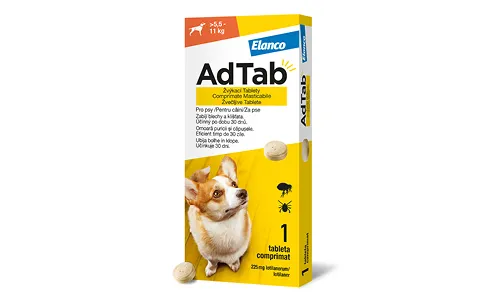 AdTab Žvýkací tablety pro psy >5,5-11 kg