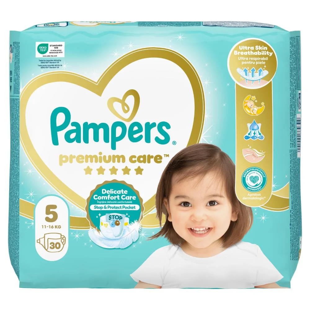 Pampers Premium Care vel. 5 11–16 kg dětské pleny 30 ks
