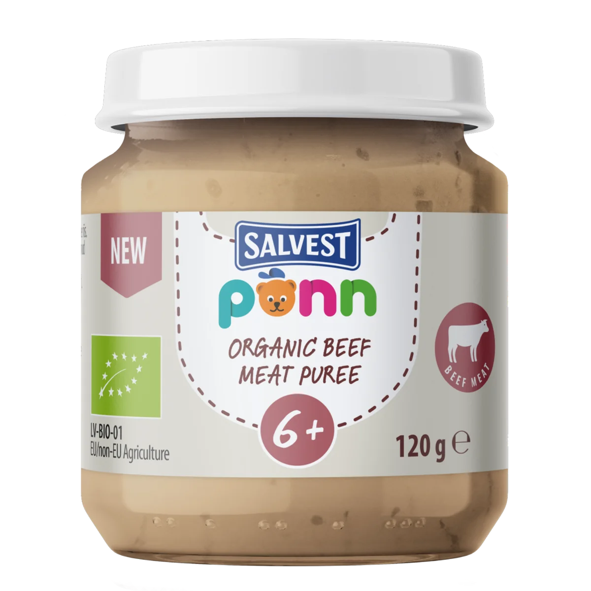 SALVEST Põnn BIO Hovězí pyré 120 g