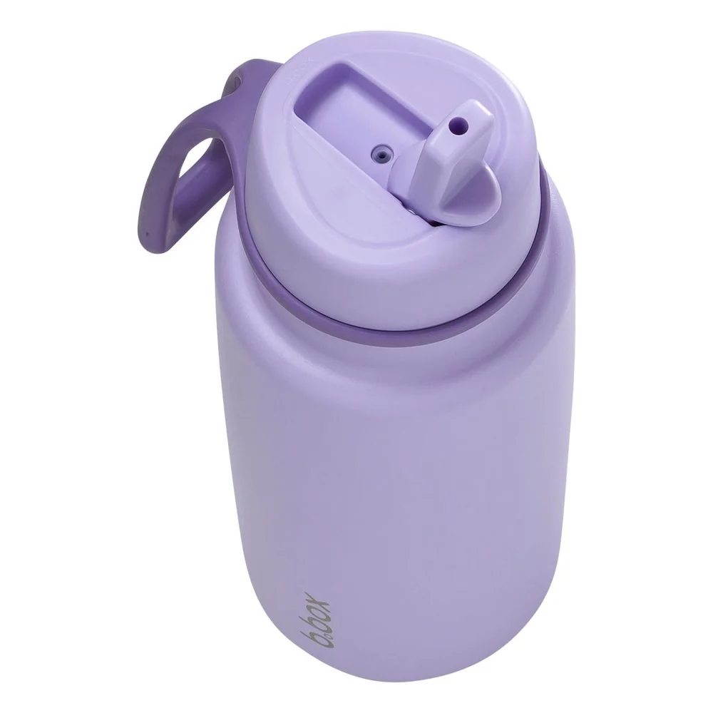 B.BOX Nerezová termolahev s brčkem 1l - lilac love