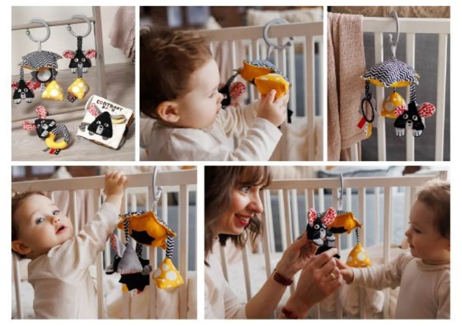 Babyono Kontrastní kolotoč Mouse pro miminko