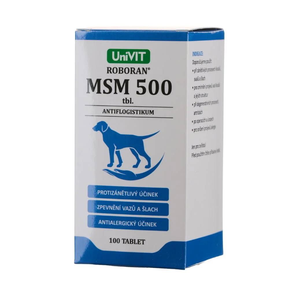 UniVIT Roboran MSM 500 pro psy 100 tablet