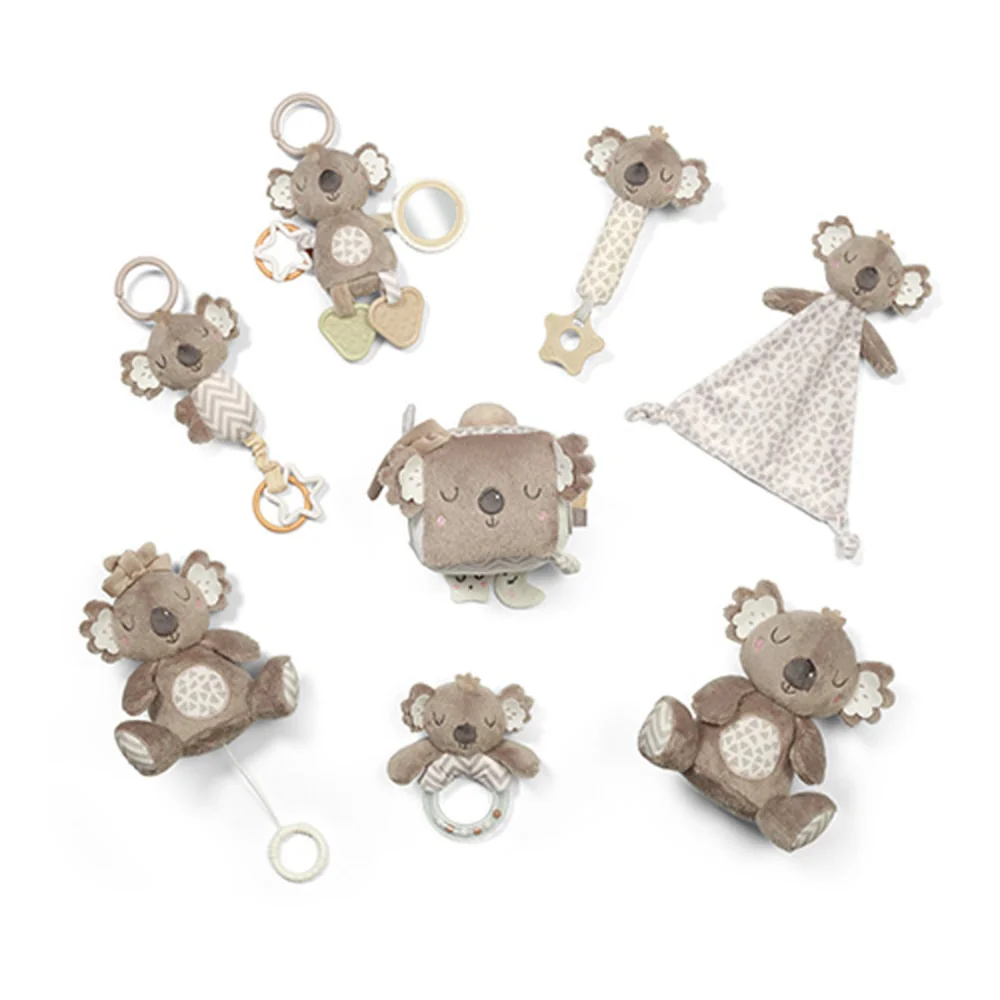 Babyono Plyšová hračka s chrastítkem Koala Coco, šedá