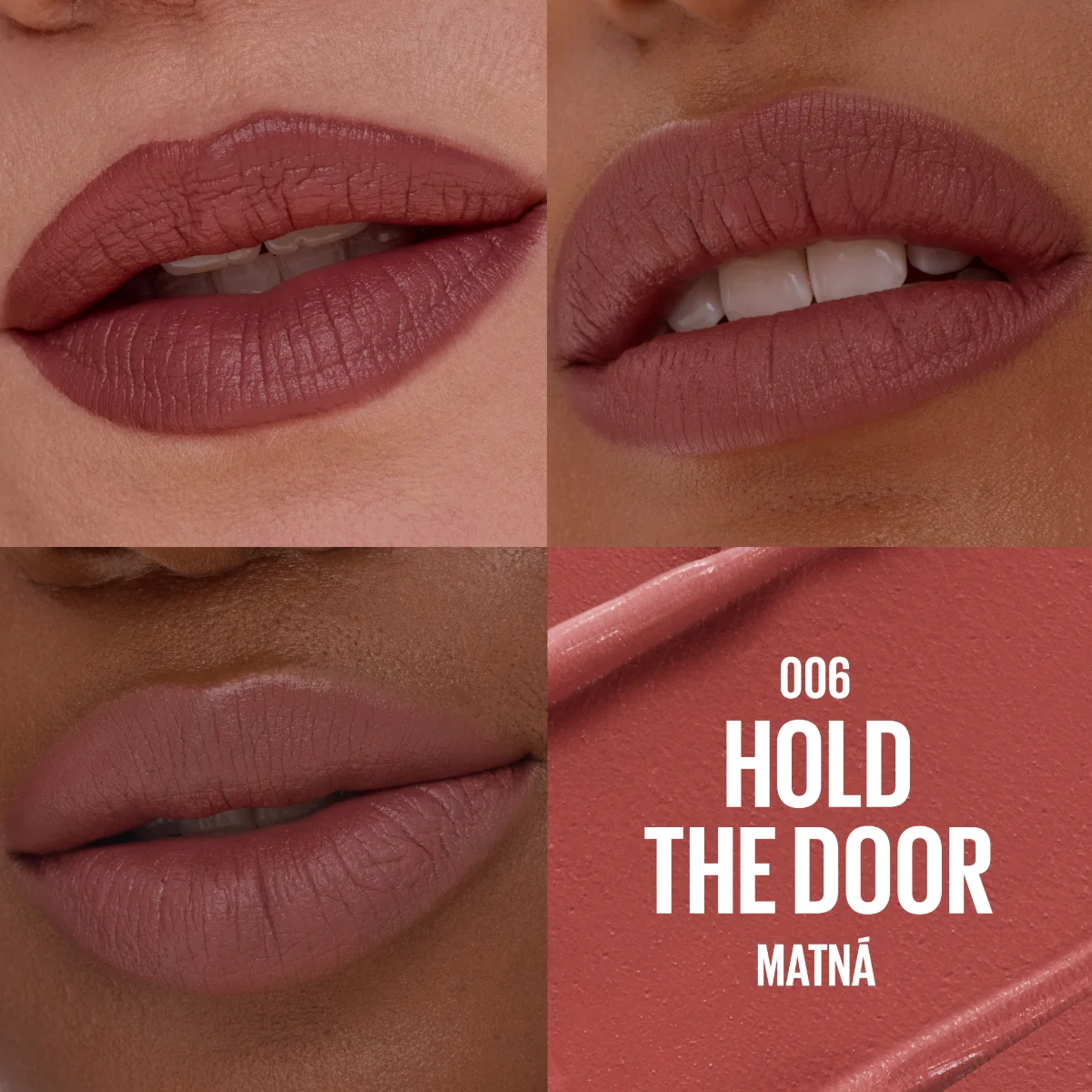 Maybelline Lifter Serum Lipstick Matte 006 Hold The Door matná rtěnka 1 ks