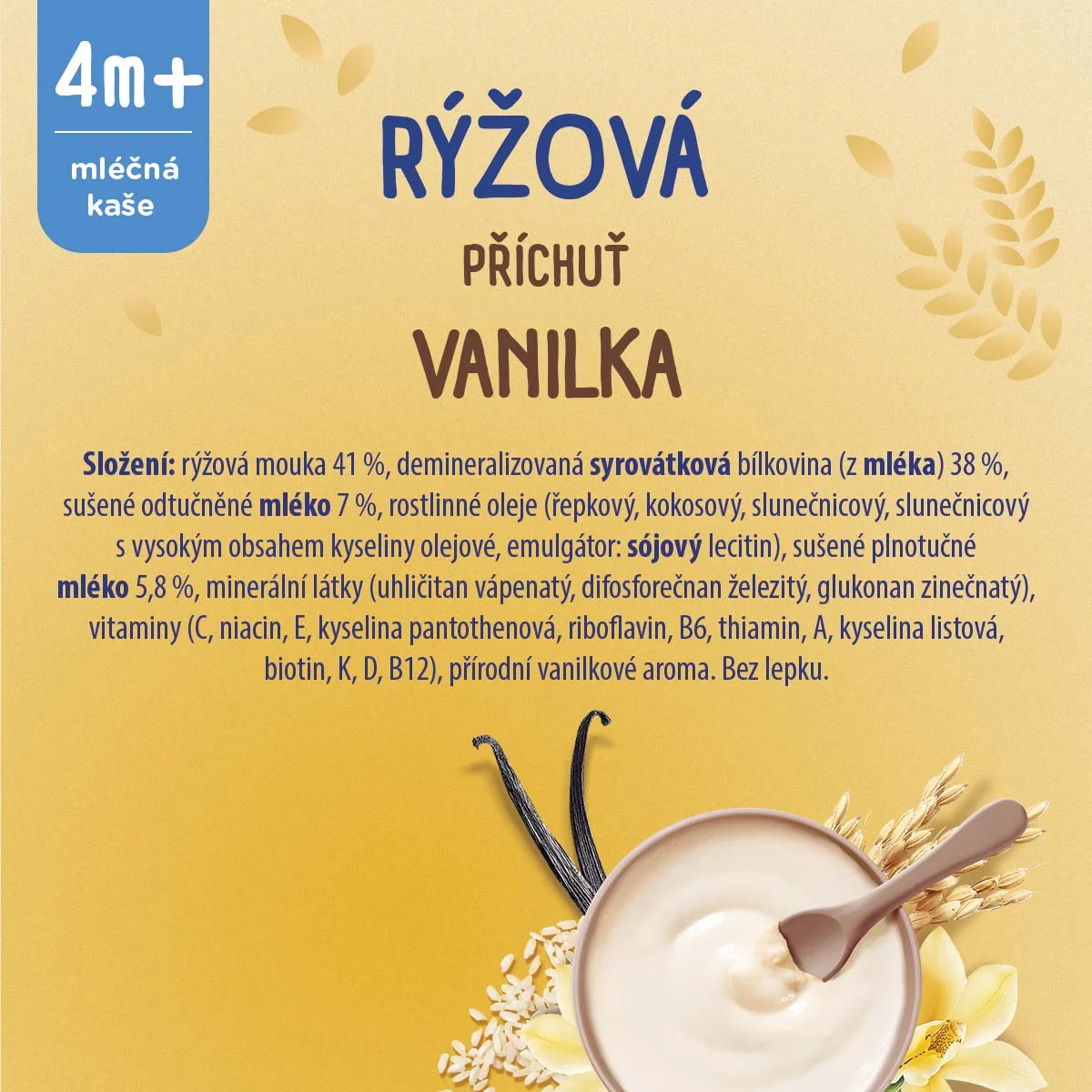 Sunar Mléčná rýžová kaše vanilková 210 g