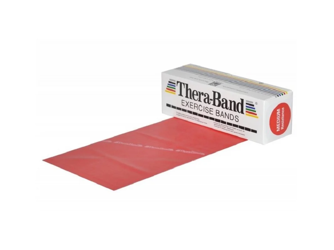 Thera-Band Posilovací guma 5,5 m, červená, středně silná