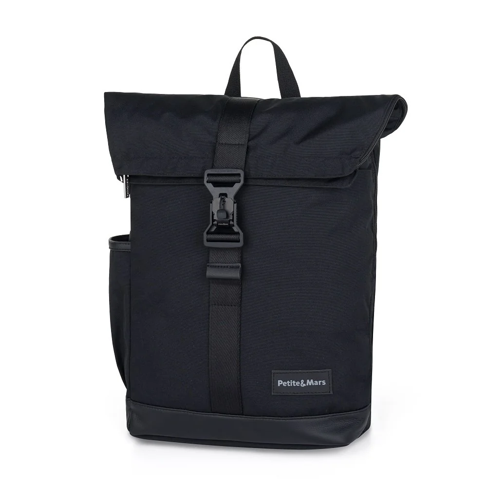 Petite&Mars Batoh přebalovací na kočárek Jackob Absolute Black 