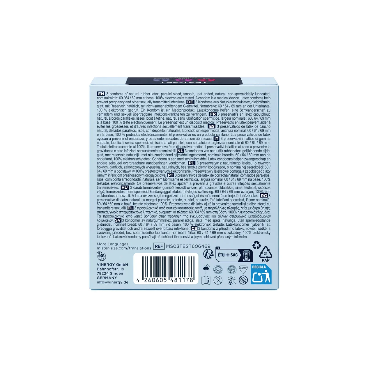Shunga Mister Size 60-64-69 mm 3-pack
